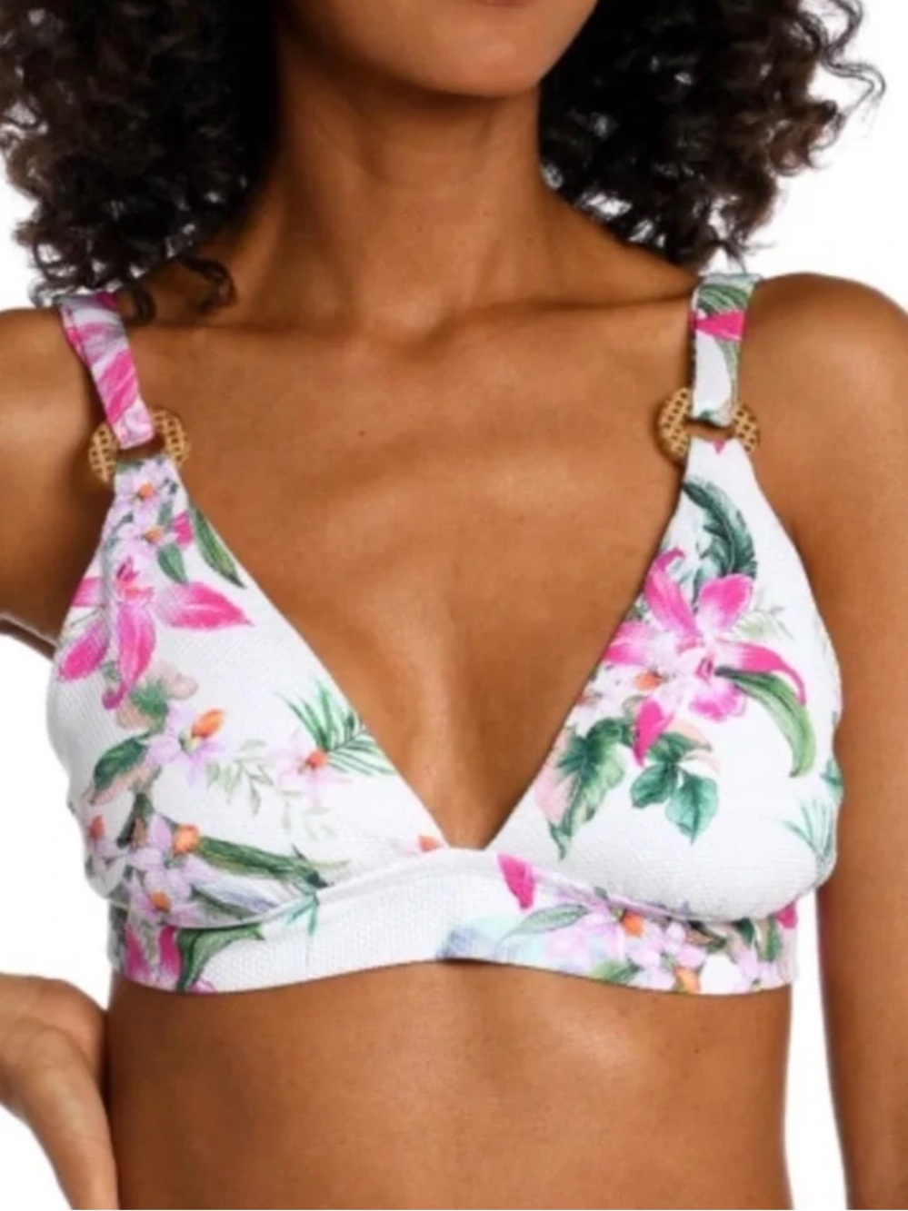 La Blanca Mystic Palms Floral Bikini Top